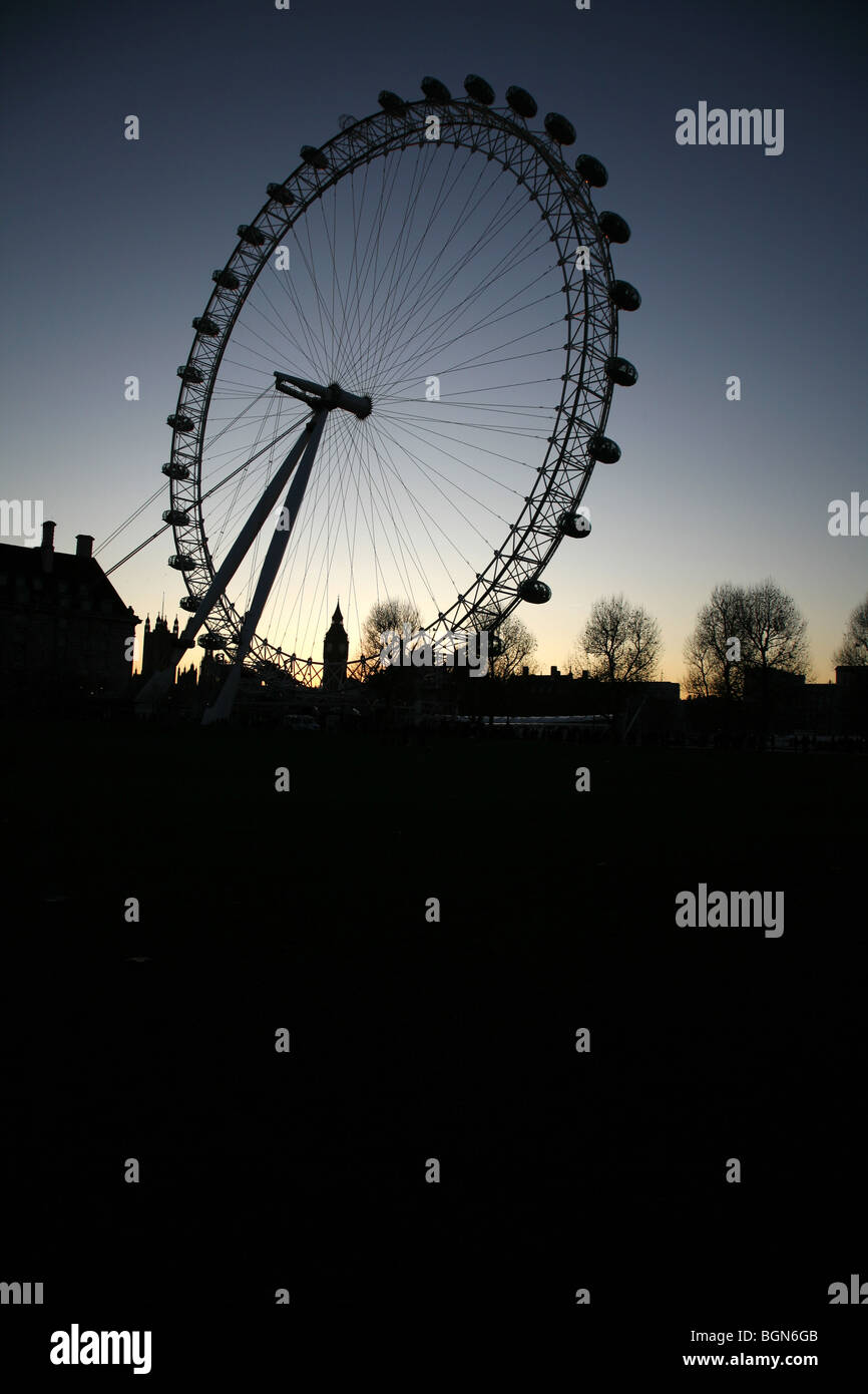 À l'échelle Jubilee Gardens au London Eye, South Bank, Londres, UK Banque D'Images