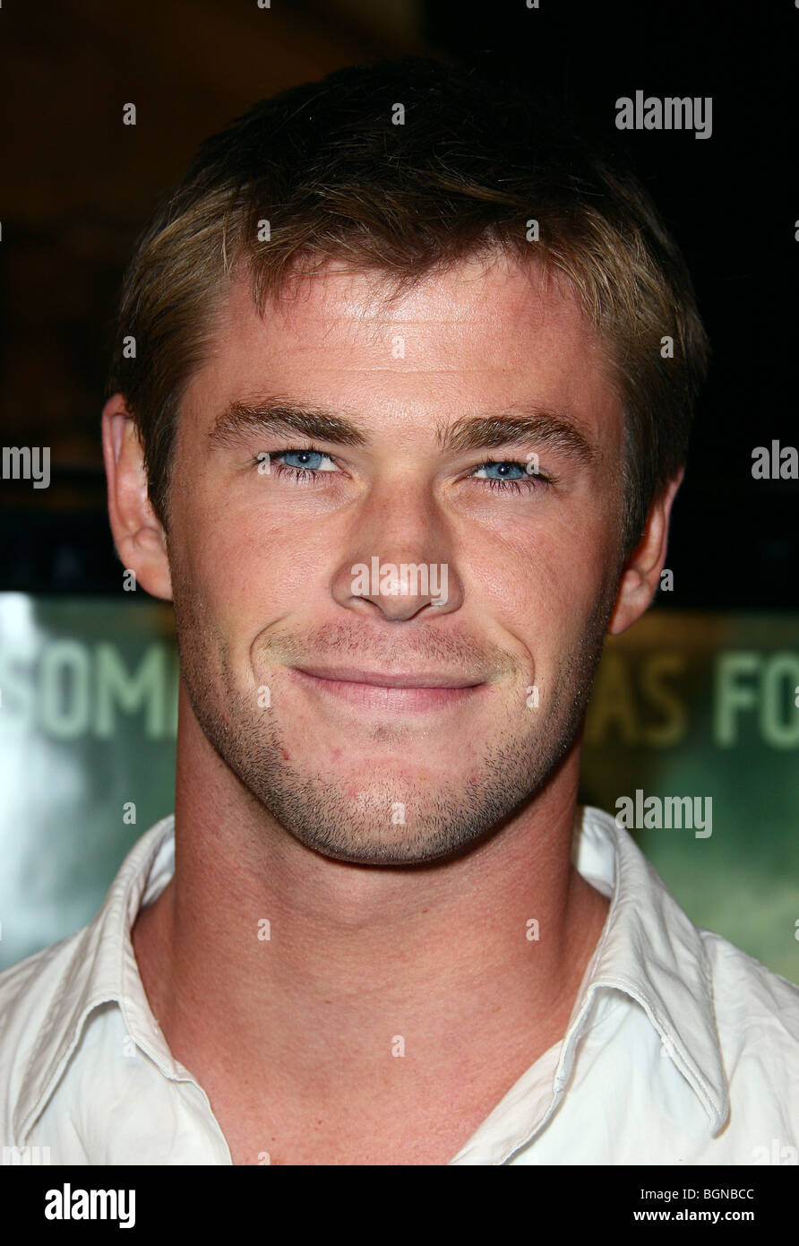 CHRIS HEMSWORTH CLOVERFIELD PREMIERE PARAMOUNT STUDIOS HOLLYWOOD LOS ANGELES USA 16 janvier 2008 Banque D'Images