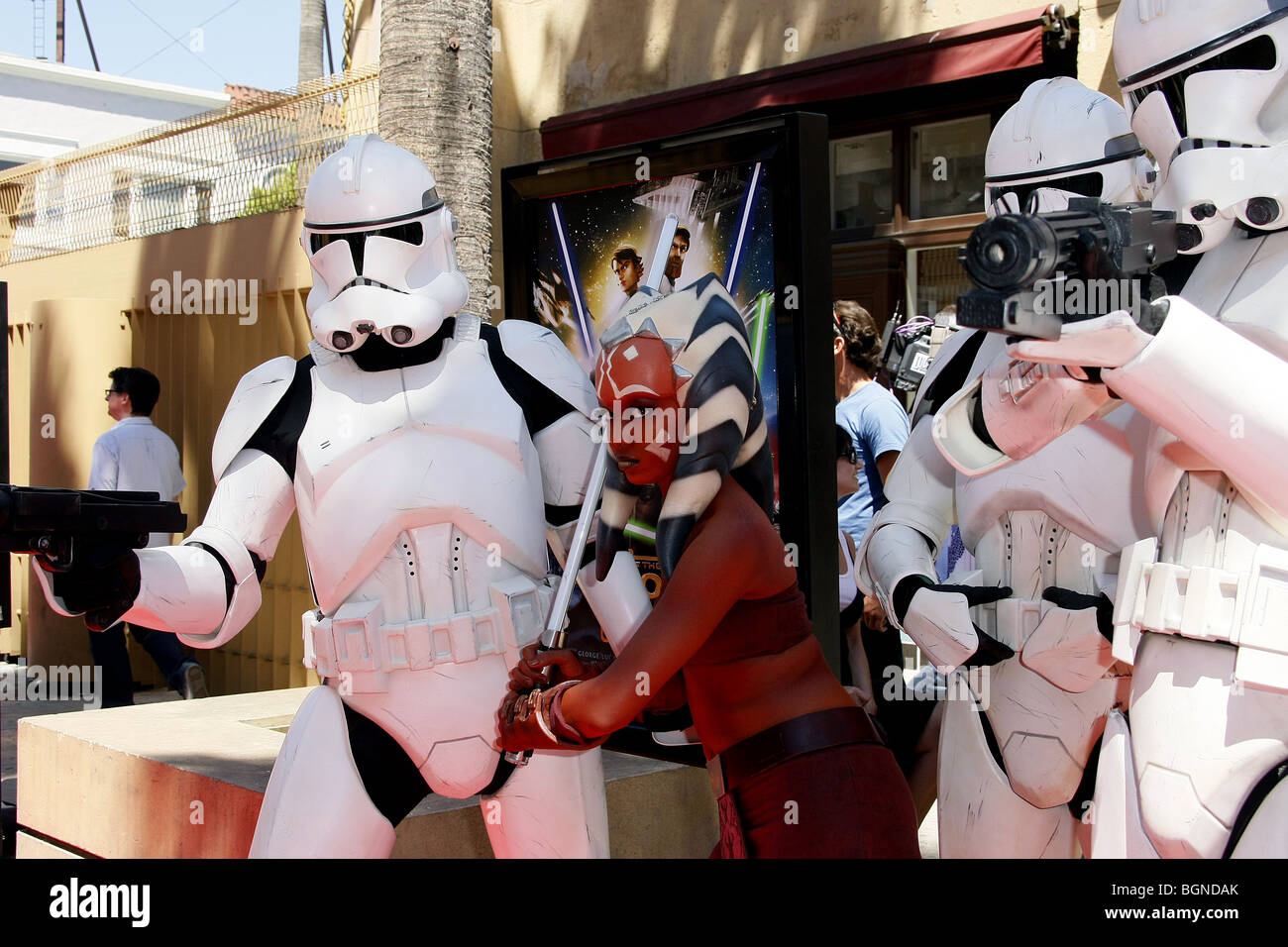 AHSOKA TANO STORMTROPPERS STAR WARS : The Clone Wars U.S. PREMIERE EGYPTIAN THEATRE HOLLYWOOD LOS ANGELES USA 10 Août 20 Banque D'Images