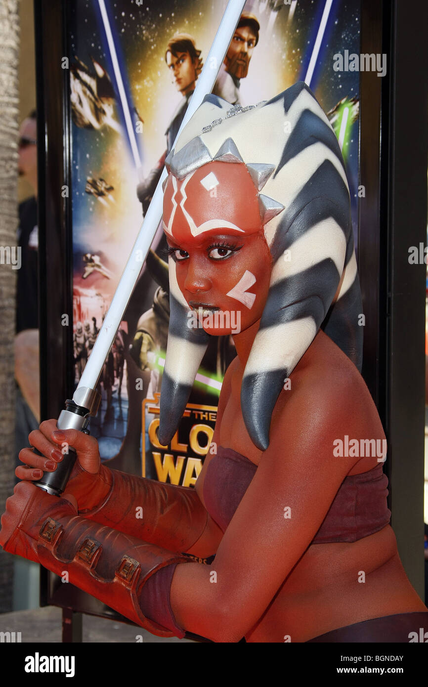 AHSOKA TANO STAR WARS : The Clone Wars U.S. PREMIERE EGYPTIAN THEATRE HOLLYWOOD LOS ANGELES USA 10 Août 2008 Banque D'Images
