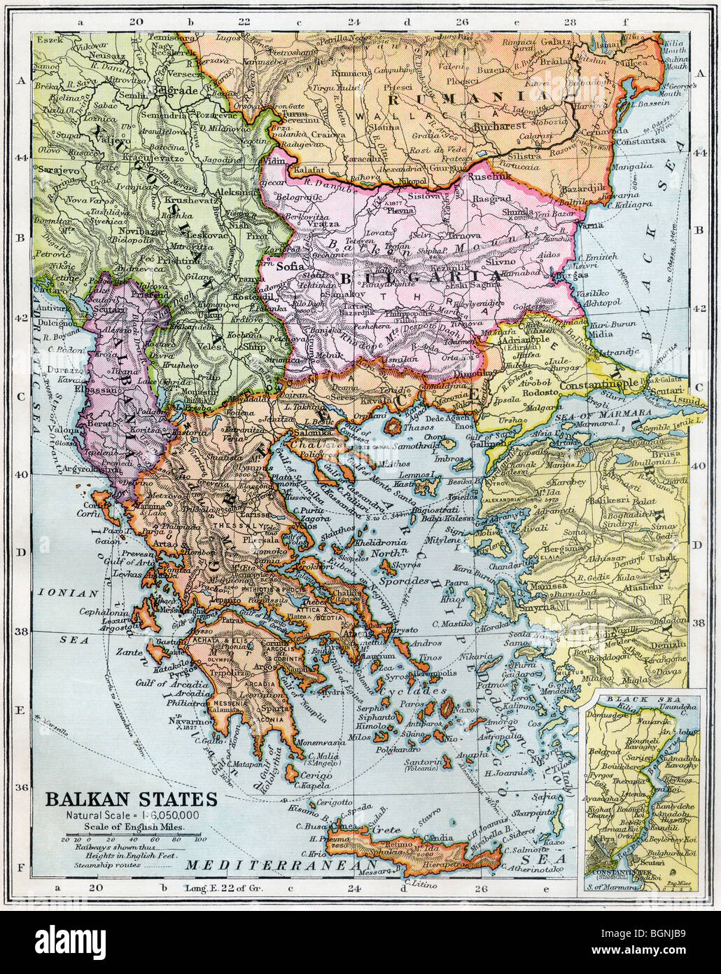Les Etats des Balkans entre la première et la seconde guerre mondiale. Banque D'Images
