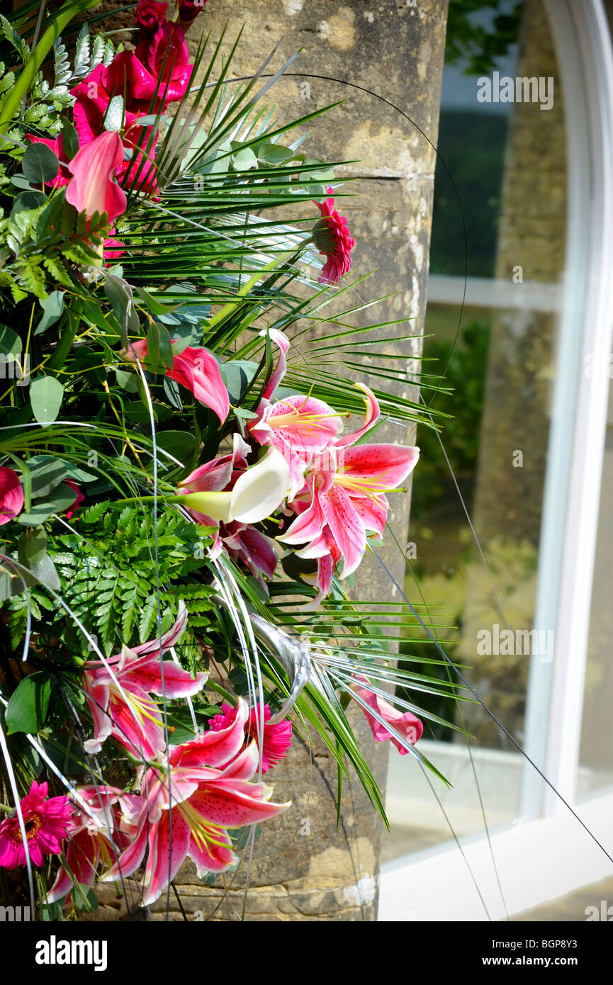 Des fleurs de mariage à Newick Park Hôtels à East Sussex. Banque D'Images