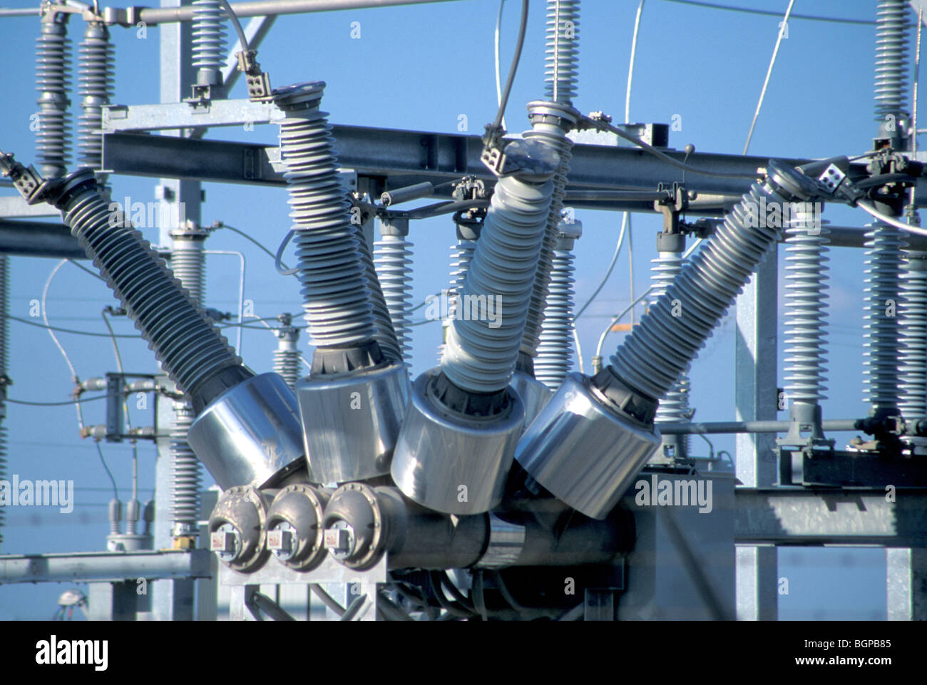 Un transformateur électrique Banque D'Images