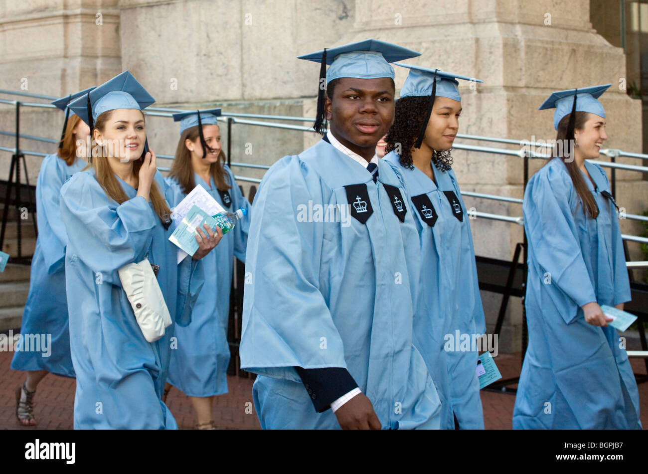 Les diplômés de la promotion de 2009 à l'UNIVERSITÉ COLUMBIA, NEW YORK, NEW YORK Banque D'Images