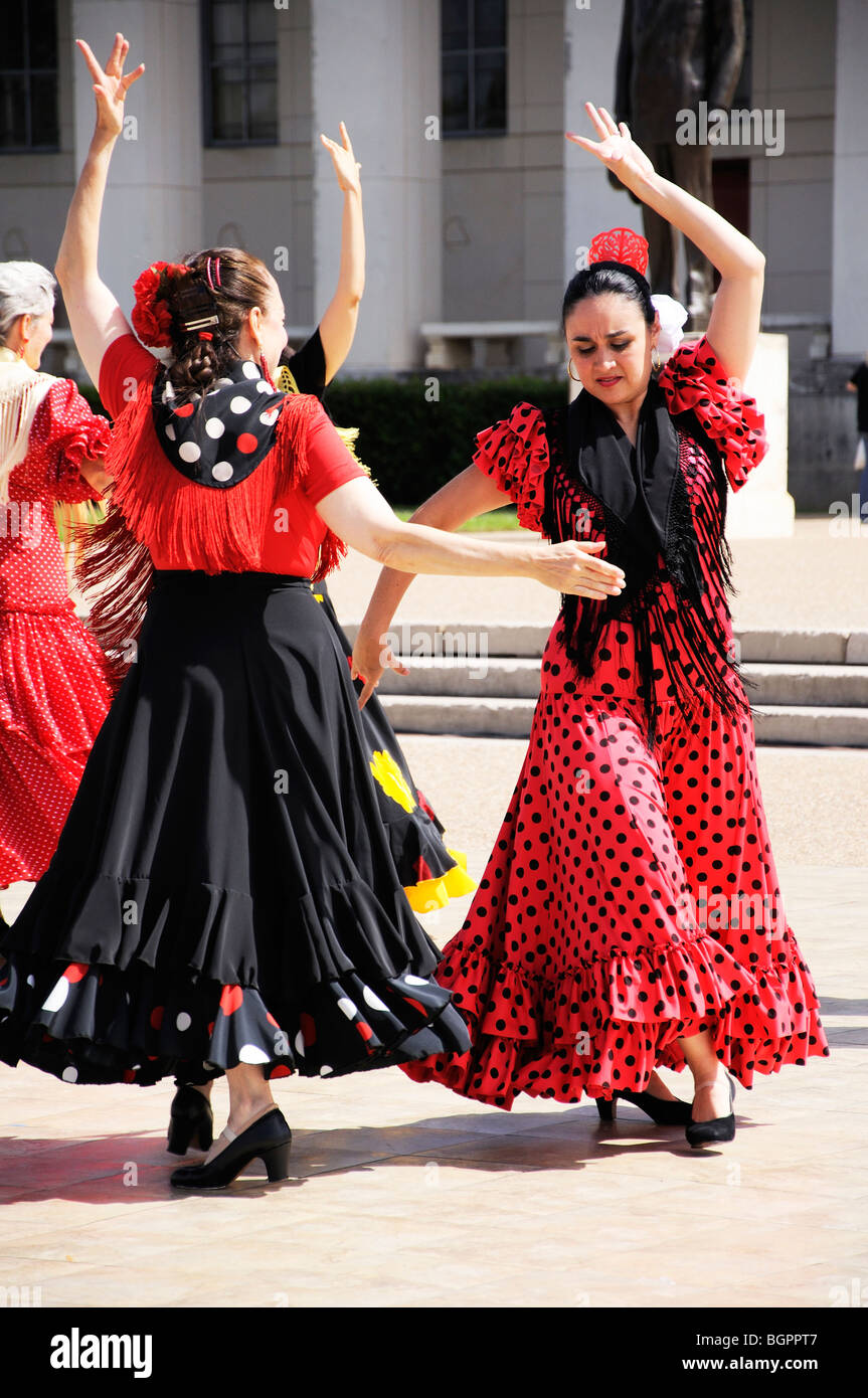 Danseurs de Flamenco, juste de l'État du Texas, Dallas, Texas, USA Banque D'Images