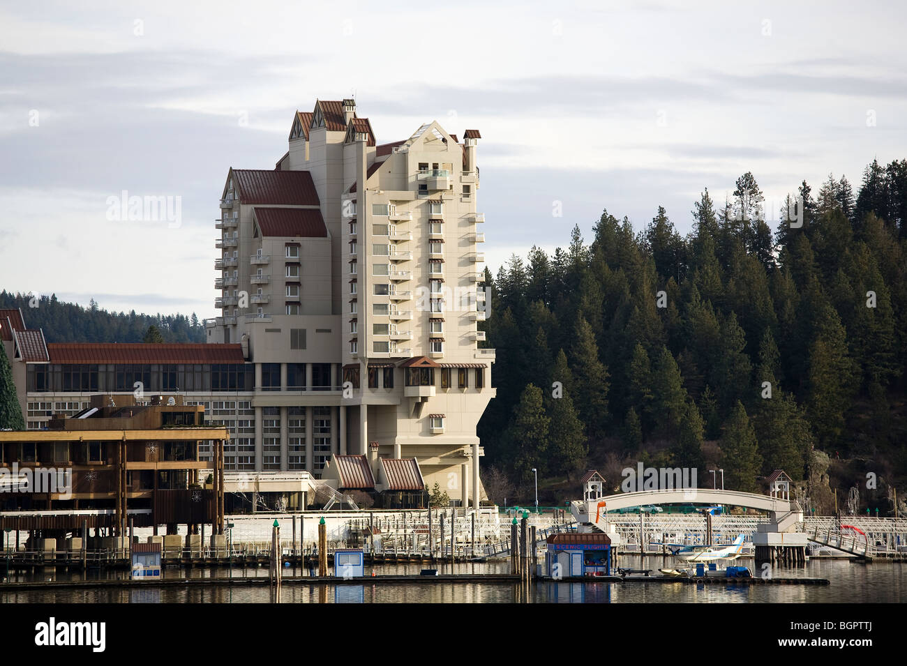 Coeur D Alene Resort au centre-ville de Coeur d'Alene, Idaho. Banque D'Images