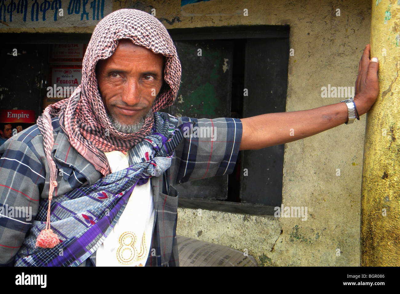 L'homme, entourant de Wukro, Tigray, Éthiopie Banque D'Images