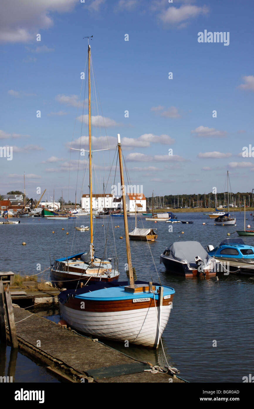 La pittoresque rivière DEBEN À WOODBRIDGE, DANS LE COMTÉ DE SUFFOLK. UK. Banque D'Images