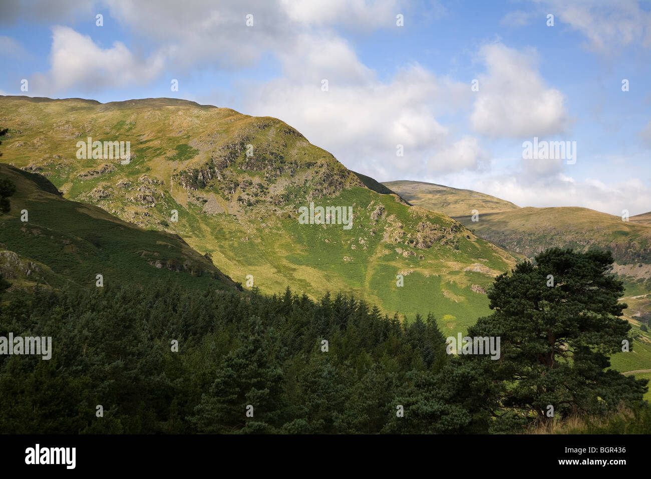 Voir d'Birkhouse Moor du sommet de Keldas, Lake District, Angleterre Banque D'Images