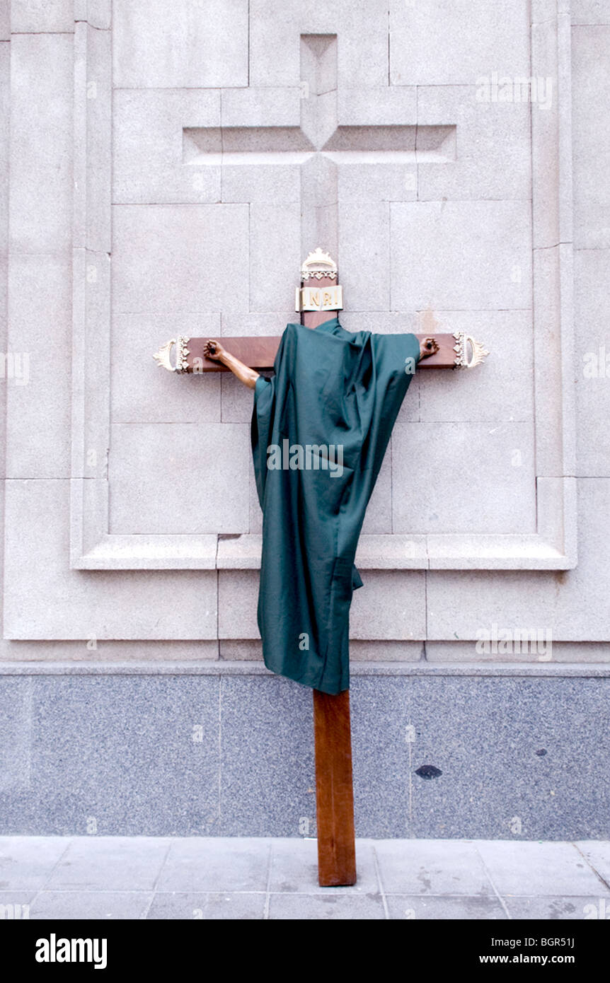 Image du Christ sur la croix sainte fête de Pâques. El Cabanyal, Valence, Espagne. Banque D'Images