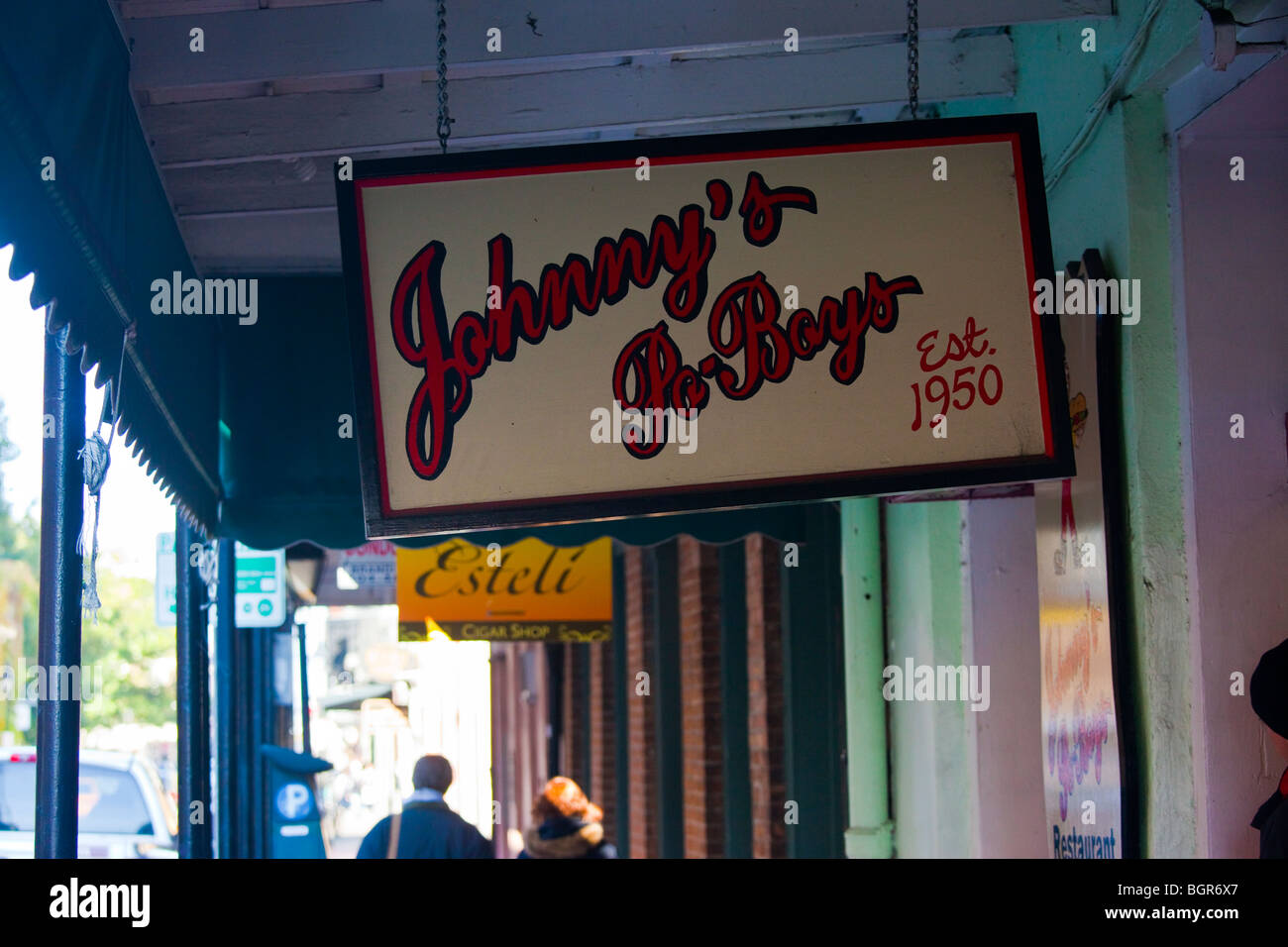 Johnny's Sandwich Po-Boy Shop dans le quartier français de la Nouvelle Orléans Banque D'Images