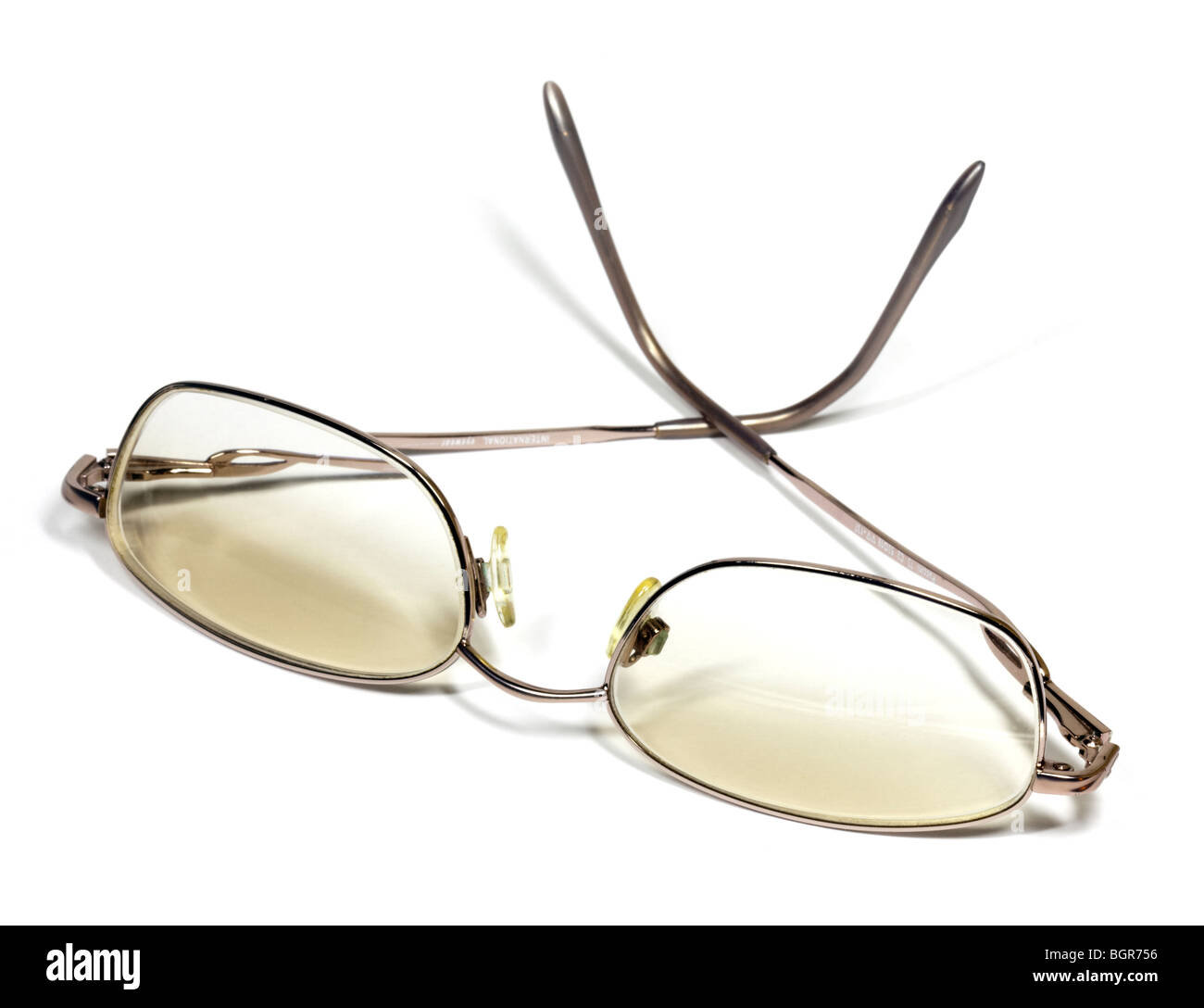 Chers Lunettes Wire-Rimmed Banque D'Images