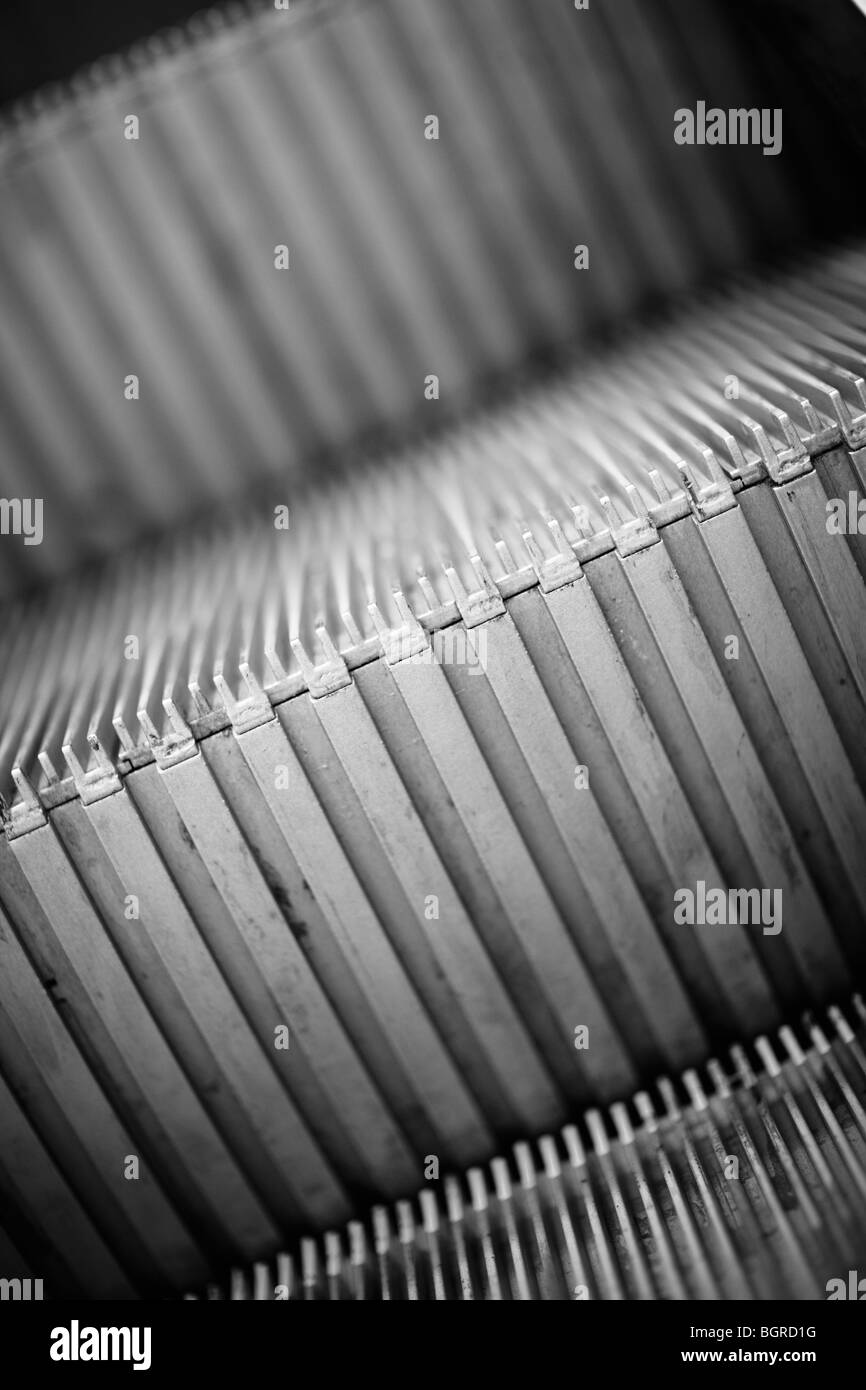 Close-up d'un escalier roulant, en Suède. Banque D'Images