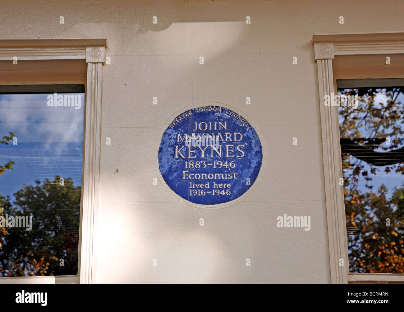 Plaque en l'honneur de John Maynard Keynes, Londres Banque D'Images