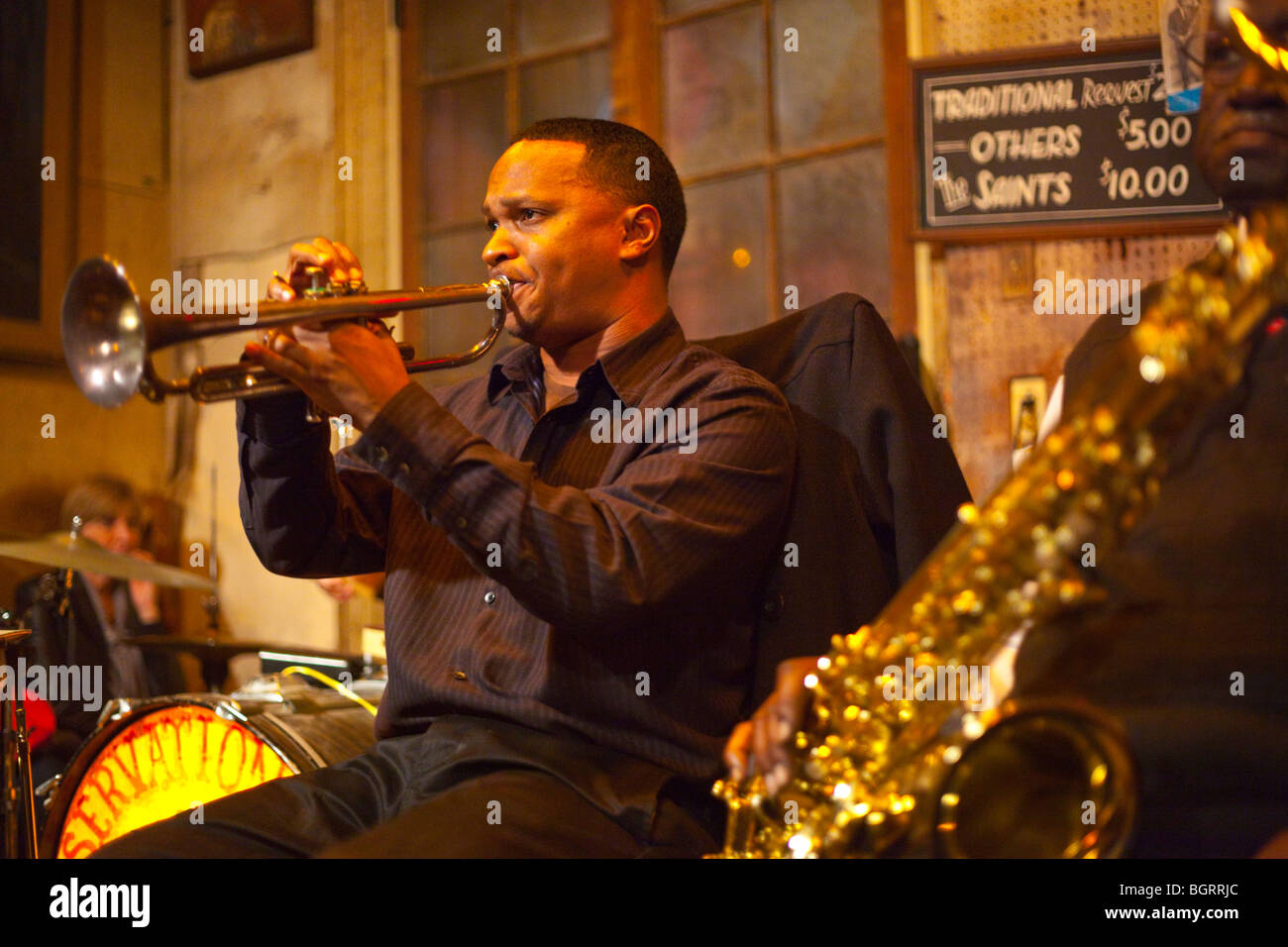 Jazz à Preservation Hall à New Orleans, LA Banque D'Images