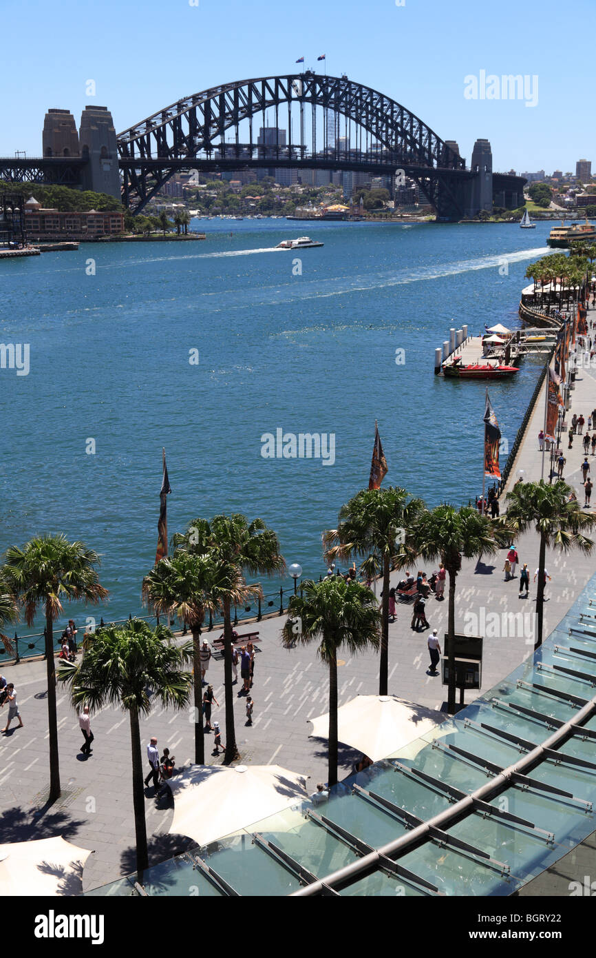 Circular Quay et le Sydney Harbour Bridge Banque D'Images