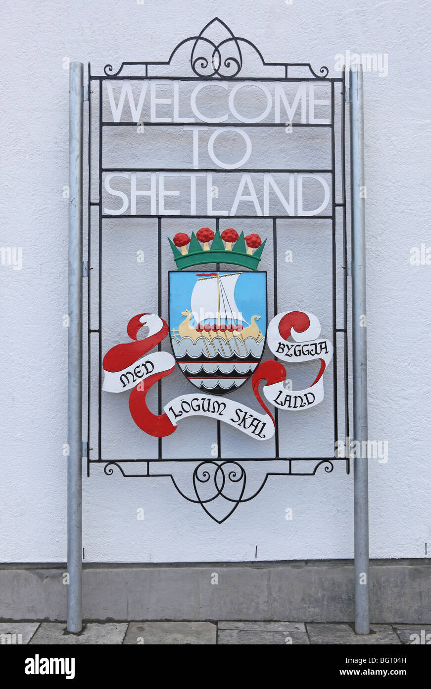 Îles Shetland Lerwick, Shetland, Sign Banque D'Images