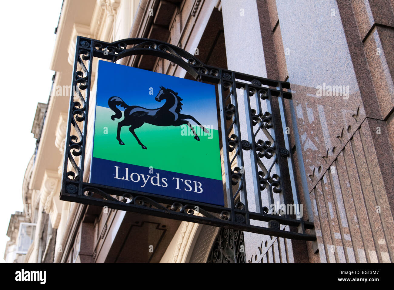Lloyds TSB Bank signe sur le Strand, London Banque D'Images