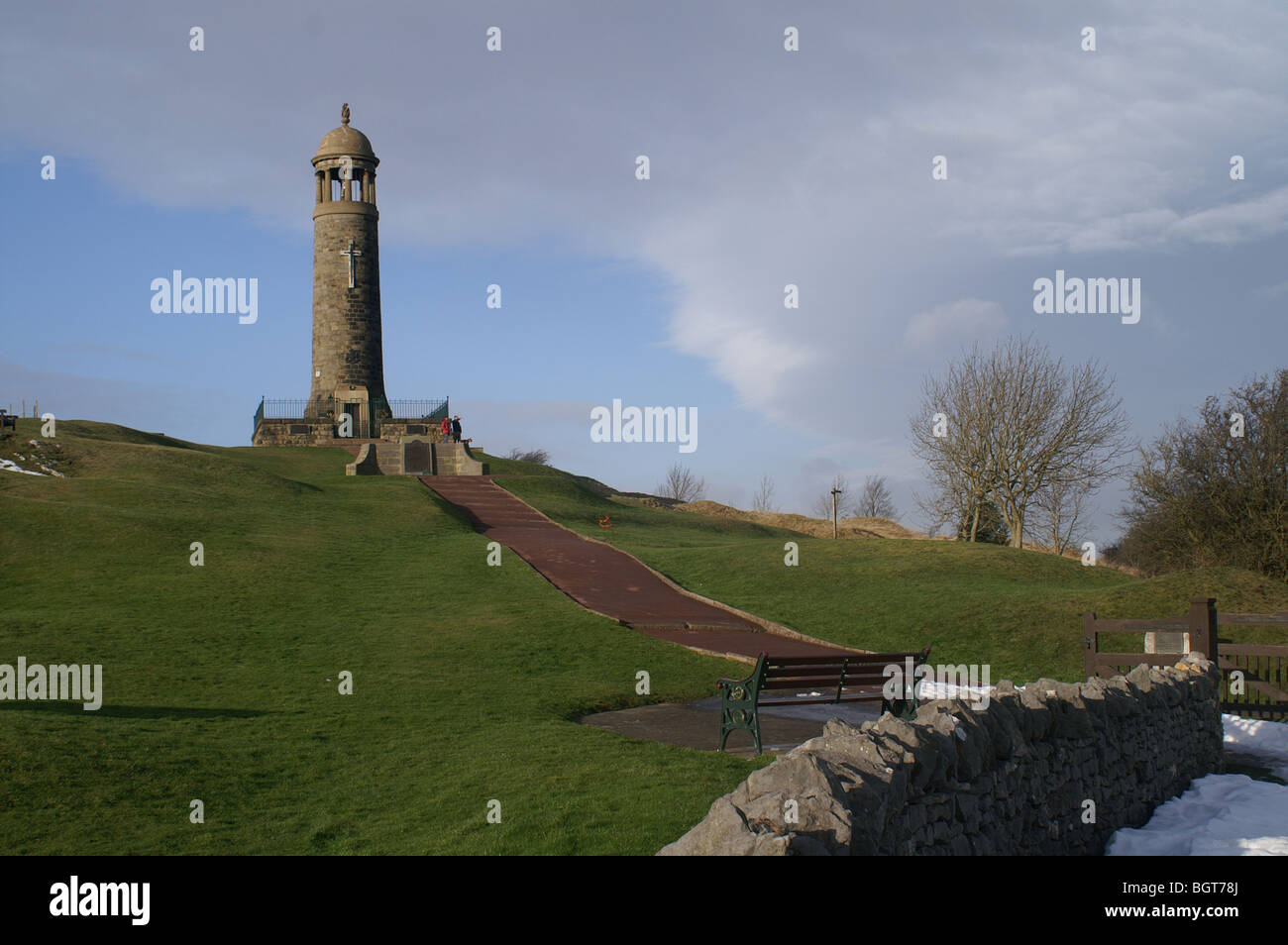 Crich Cliff Memorial, Crich, Derbyshire Banque D'Images