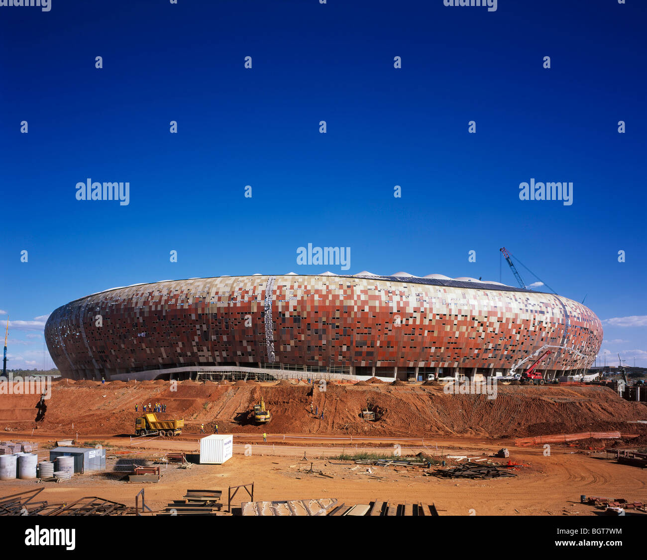 FNB Soccer City Stadium, JOHANNESBURG, AFRIQUE DU SUD, BOOGERTMAN  + PARTENAIRES Banque D'Images