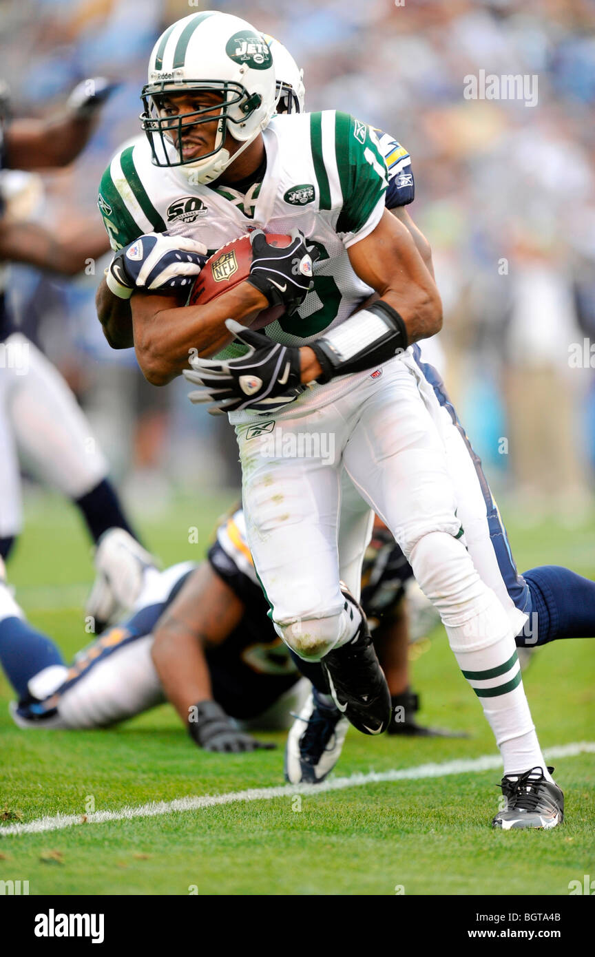 Brad Smith # 16 de la New York Jets s'exécute avec la balle Banque D'Images
