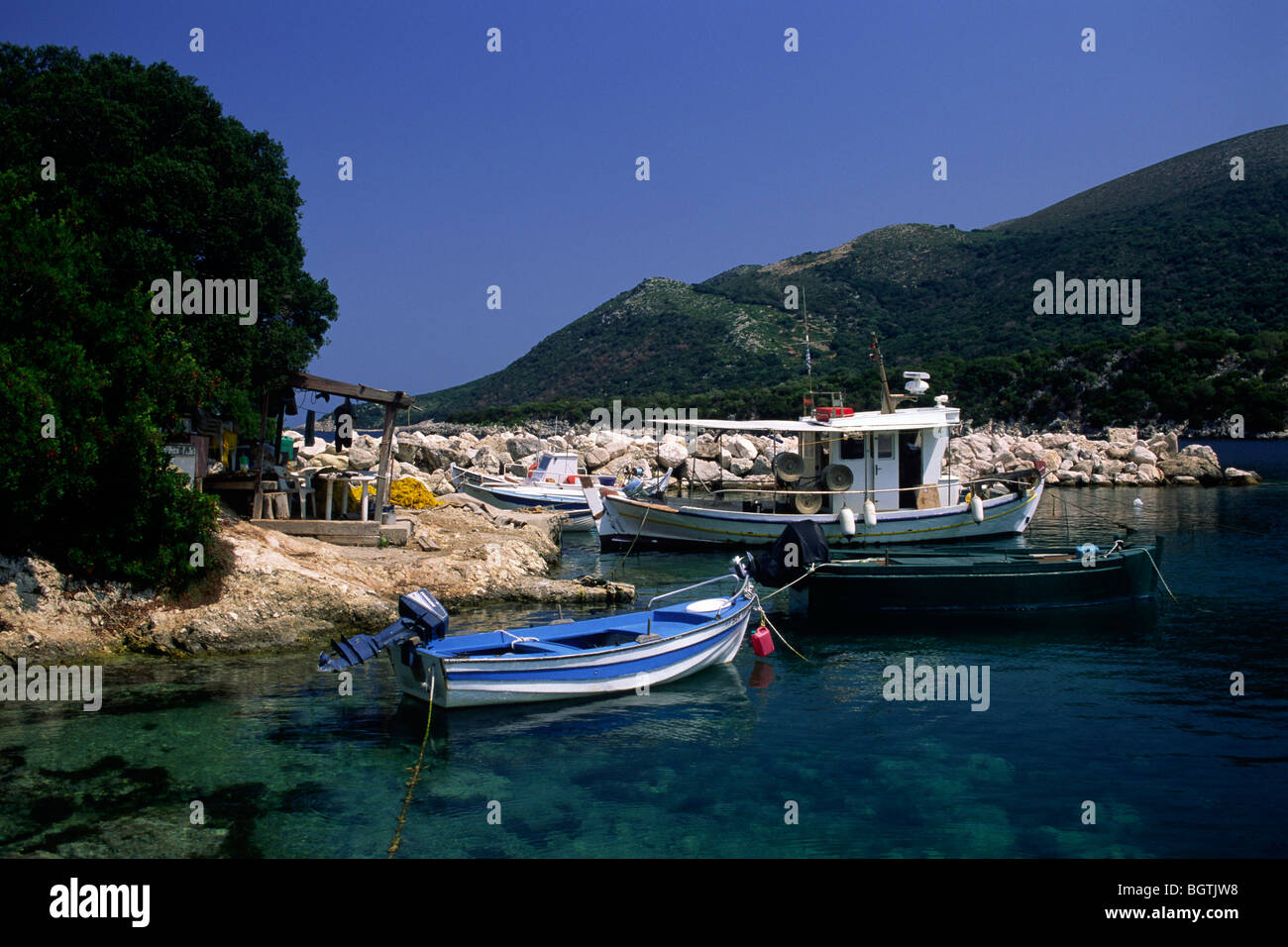 La Grèce, îles Ioniennes, Céphalonie, atheras Banque D'Images