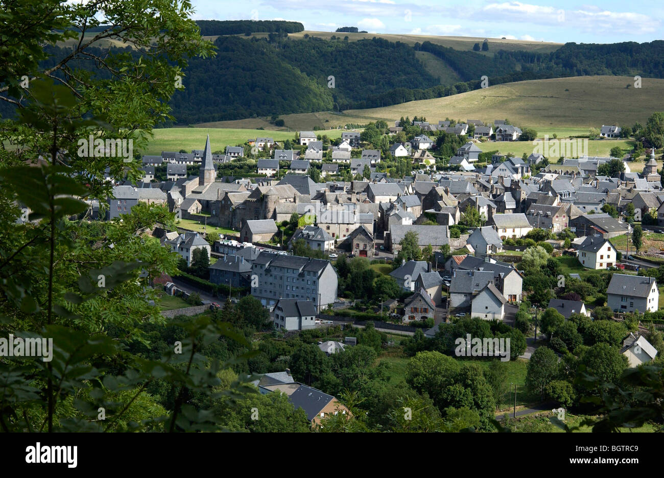 Village de Besse en Chandesse. L'Auvergne. La France. Banque D'Images