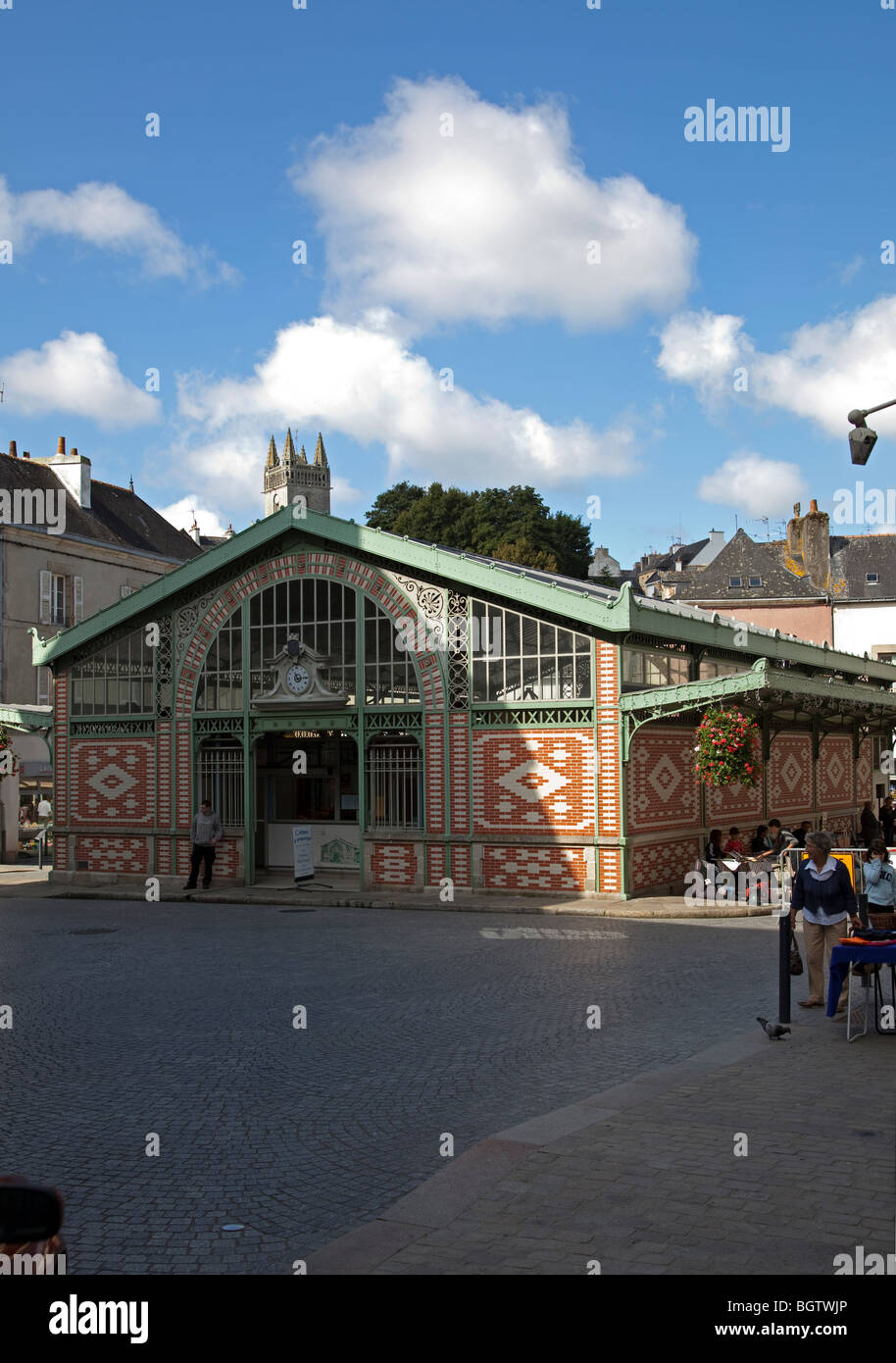 Le Market Hall de Quimperlé Finistère Banque D'Images