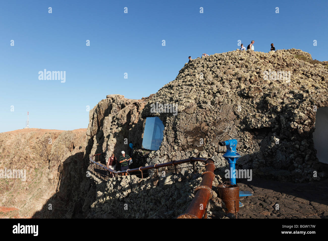 Mirador del Rio, conçue par César Manrique, Lanzarote, Canary Islands, Spain, Europe Banque D'Images