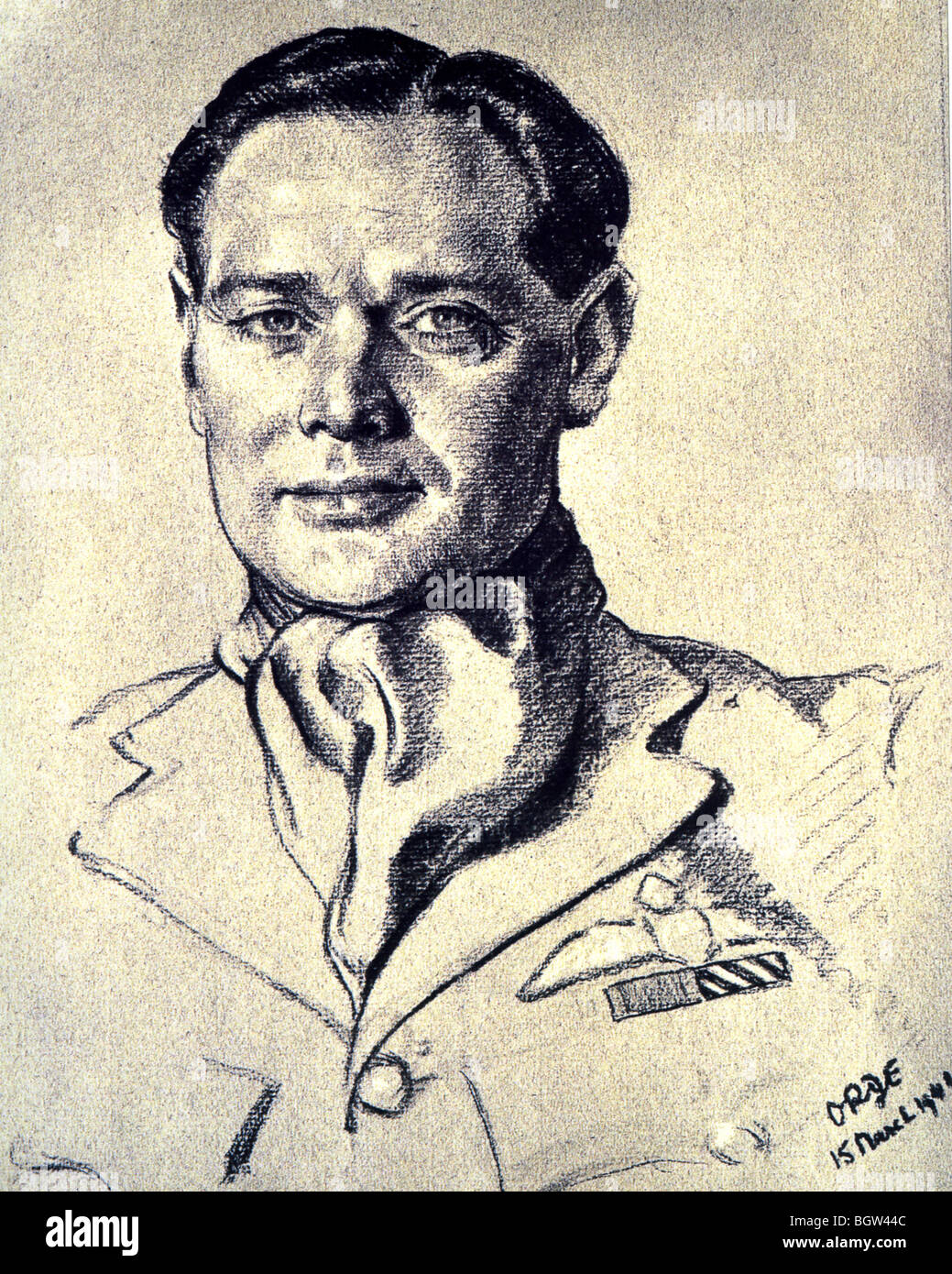 DOUGLAS BADER (1910-1982) pilote de chasse de la RAF légendaire qui a travaillé plus tard pour la compagnie pétrolière Shell. Voir la description ci-dessous Banque D'Images