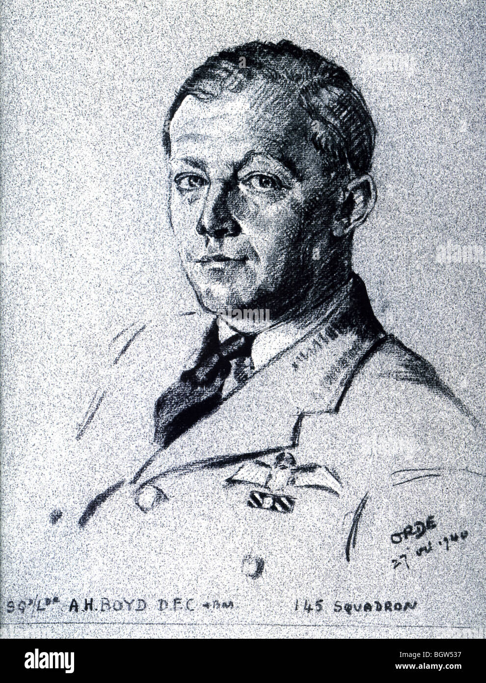 ADRIAN Boyd (1913-1975) pilote de chasse de la RAF ace qui ont quitté la force en tant que commandant d'escadre en 1947. Voir la description ci-dessous Banque D'Images