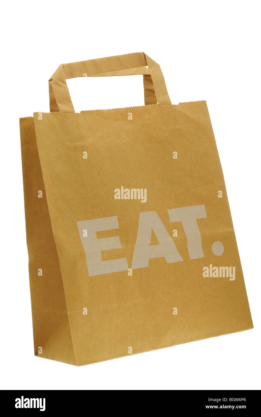 Manger. Sac en papier brun Banque D'Images