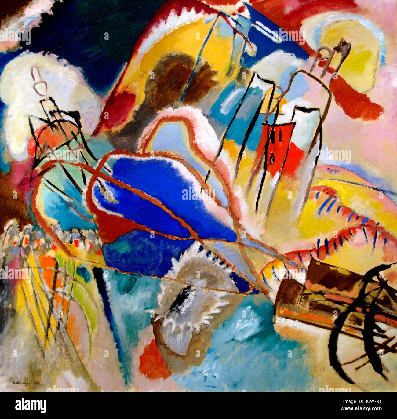 Vasily Kandinsky Improvisation No 30 canons (1913) Banque D'Images Vasily Kandinsky Improvisation No 30 canons (1913) Banque D'Images