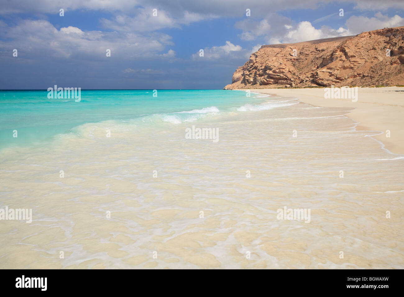 La plage de Sha'ab, Socotra Banque D'Images