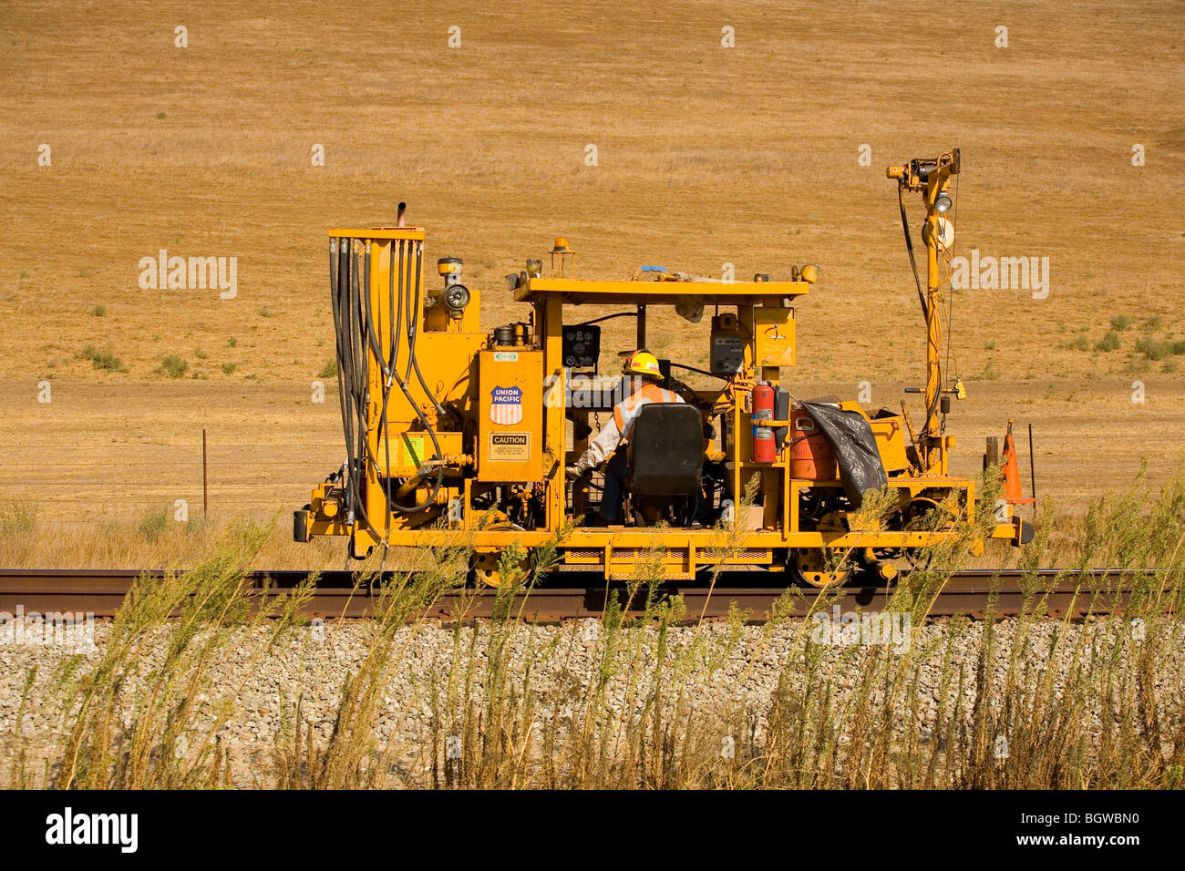 Véhicules d'entretien ferroviaire en Californie Banque D'Images