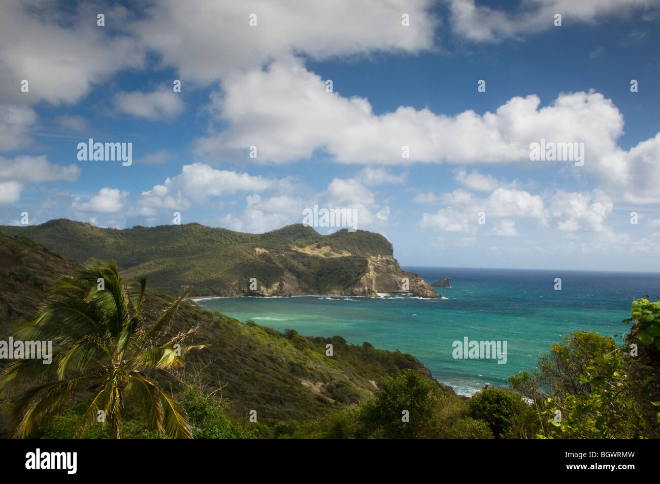 Dennery Bay sur la côte Est de St Lucia Banque D'Images