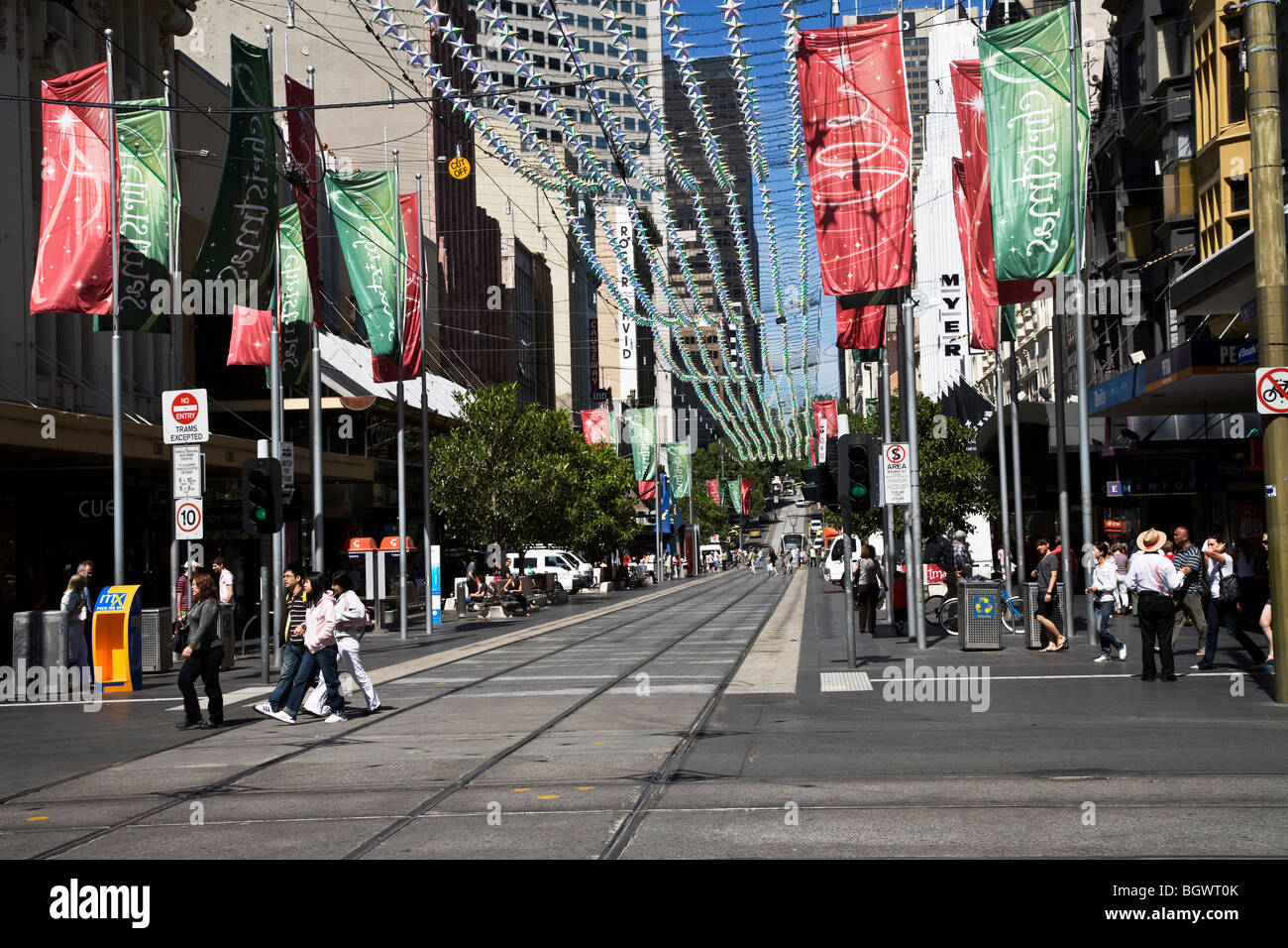 Collins Street, Melbourne, Victoria, Australie Banque D'Images