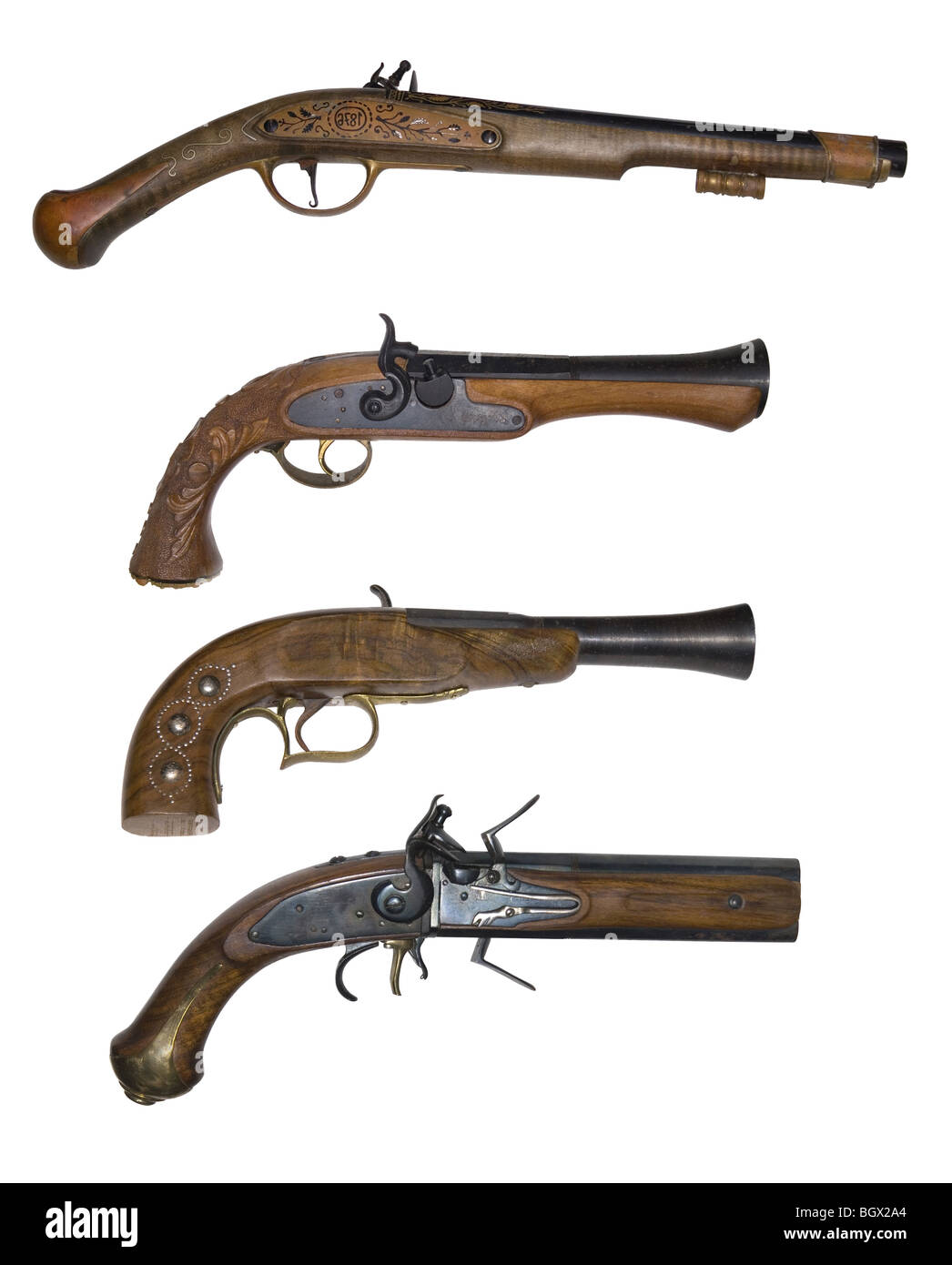 Vieux pistolets Banque D'Images