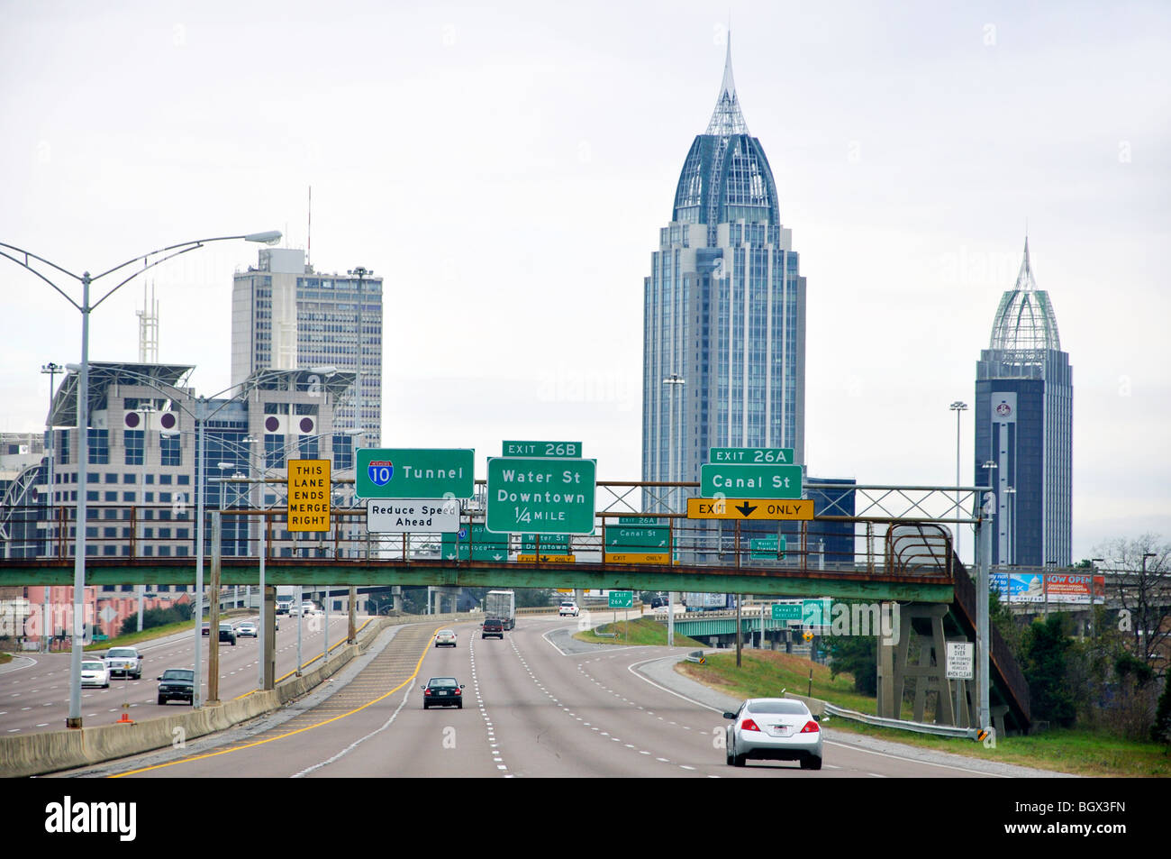 Le centre-ville de Mobile, Alabama, États-Unis Photo Stock - Alamy