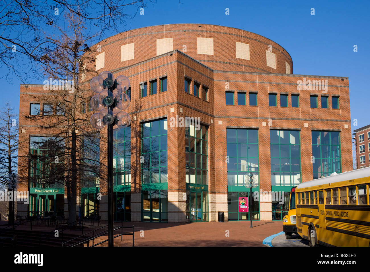 Peace Center for the Performing Arts, le centre-ville de Greenville, Caroline du Sud Banque D'Images
