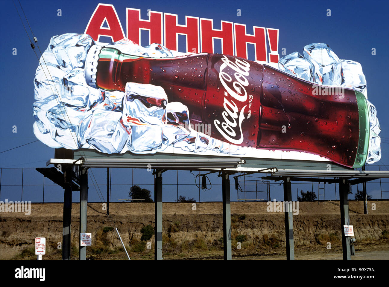 Billboard pour Coca Cola à Los Angeles, Californie Banque D'Images