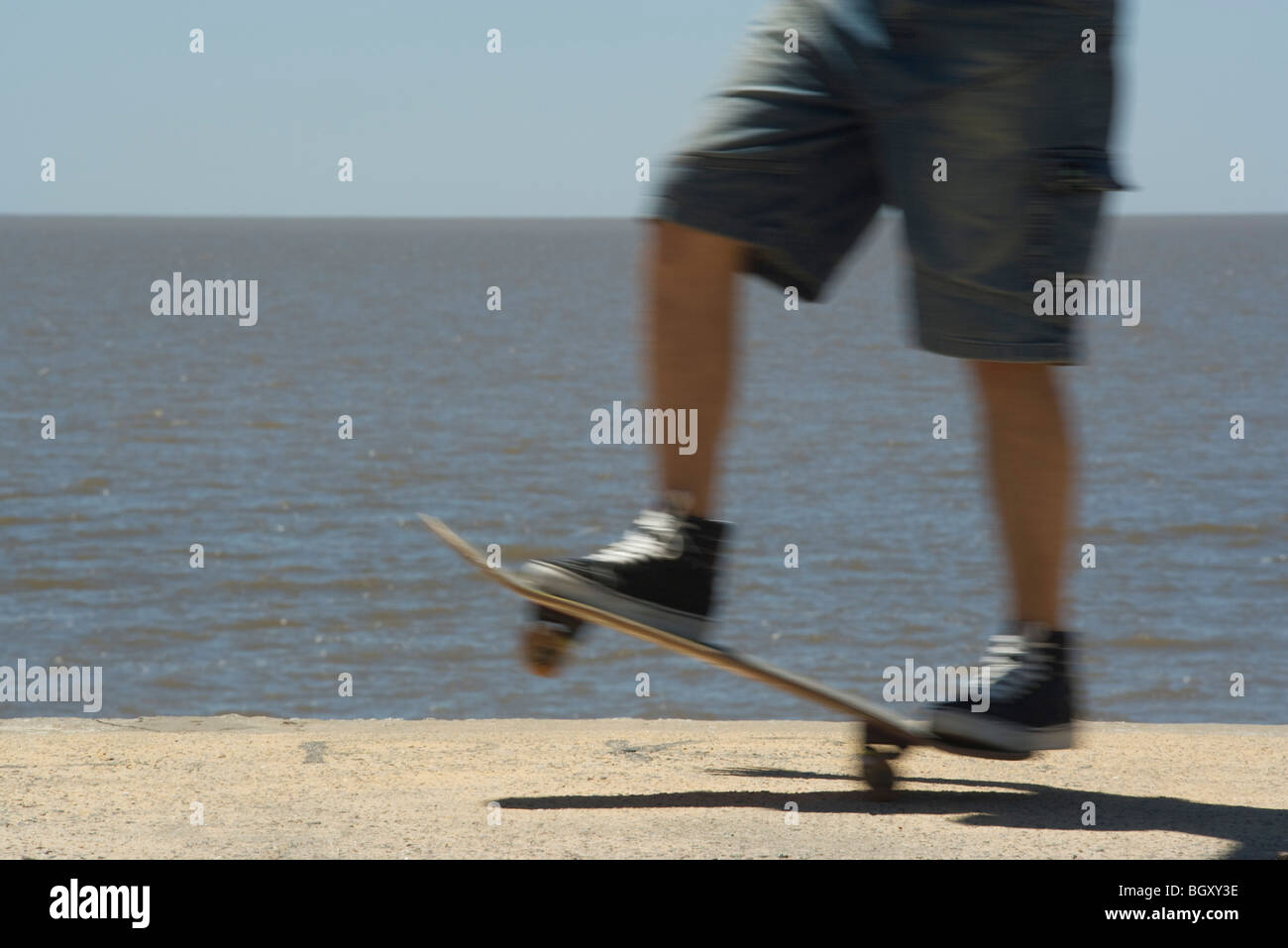 La planche à roulettes à Seaside Park Banque D'Images