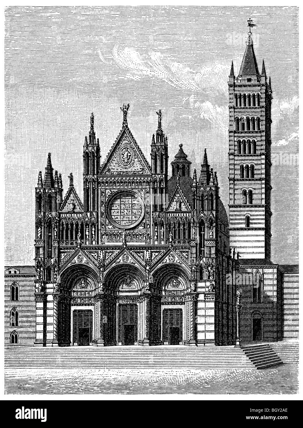 Dom, la cathédrale gothique, à Sienne Banque D'Images