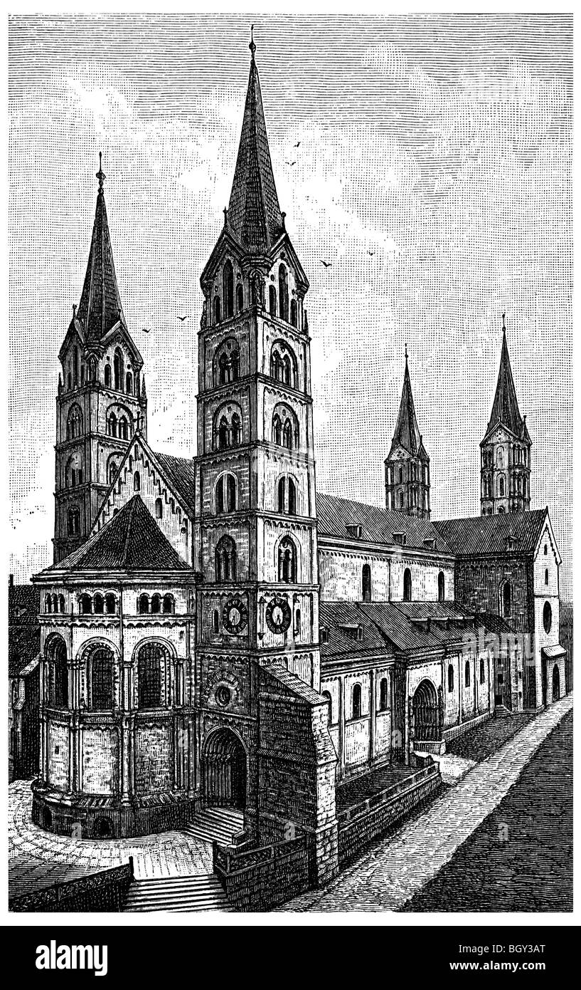Dom, la Cathédrale de Bamberg, de style roman Banque D'Images
