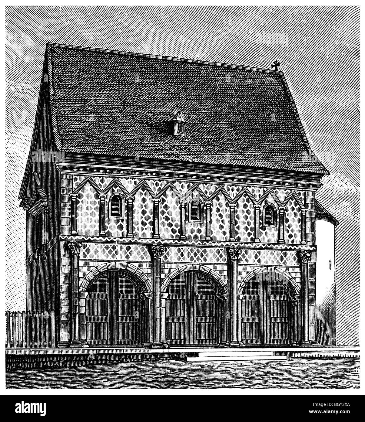 Cloître de Lorsch, Odenwald, Roman Banque D'Images
