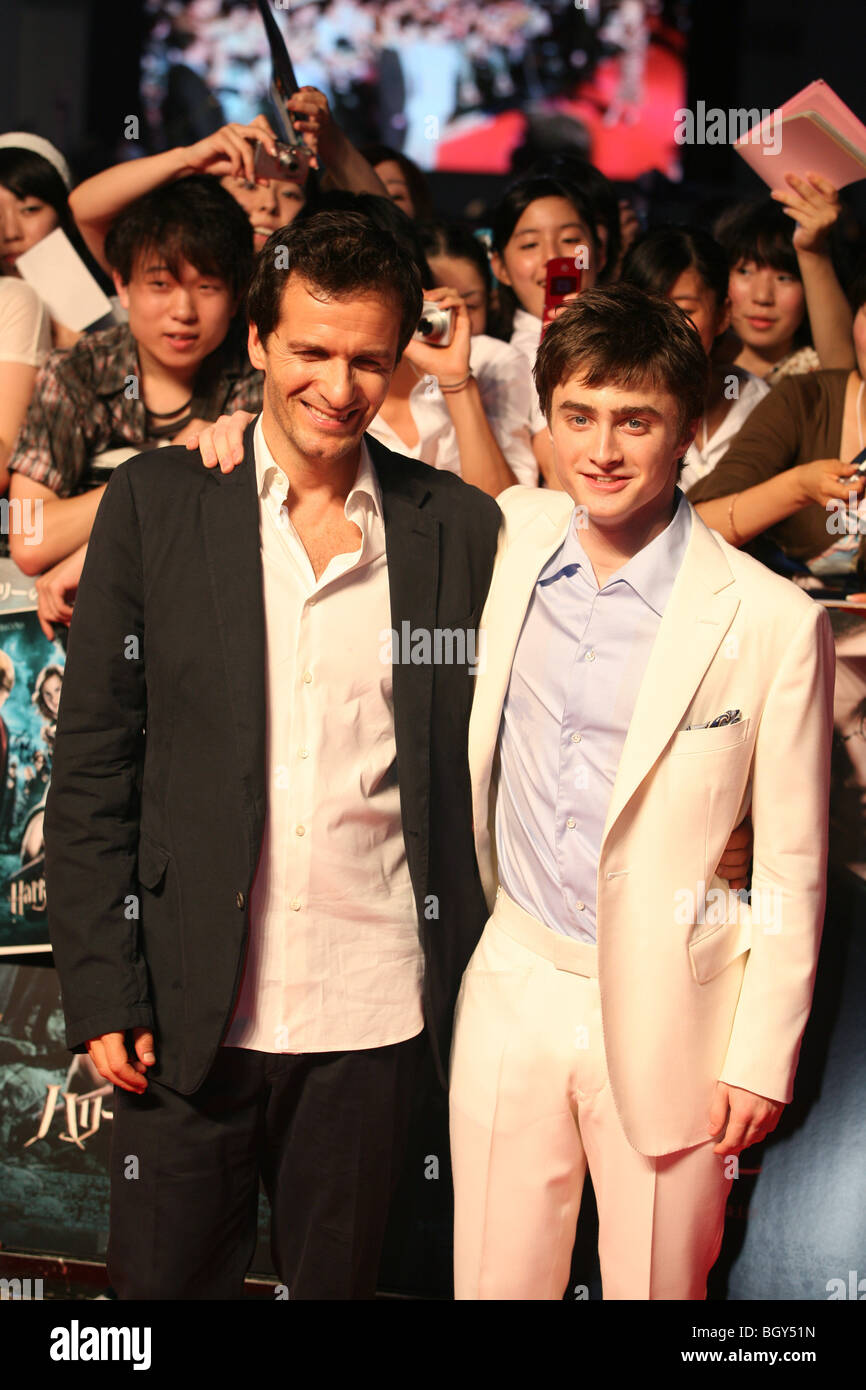 Daniel Radcliffe, l'acteur et producteur David Heyman, première de 5e film Harry Potter "Harry Potter et l'Ordre du Phoenix". Banque D'Images