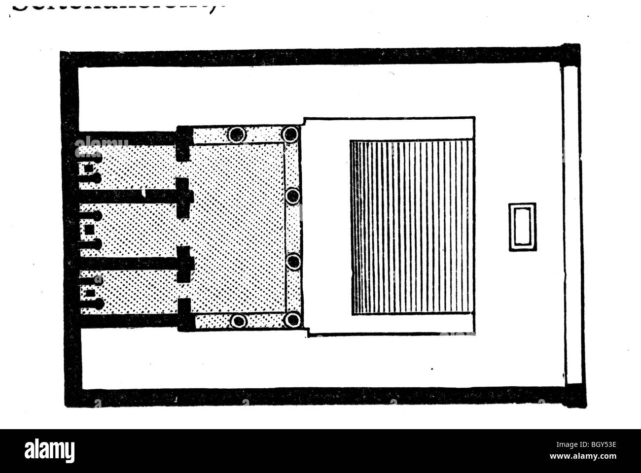 Plan d'un temple étrusque, Etrusques Banque D'Images