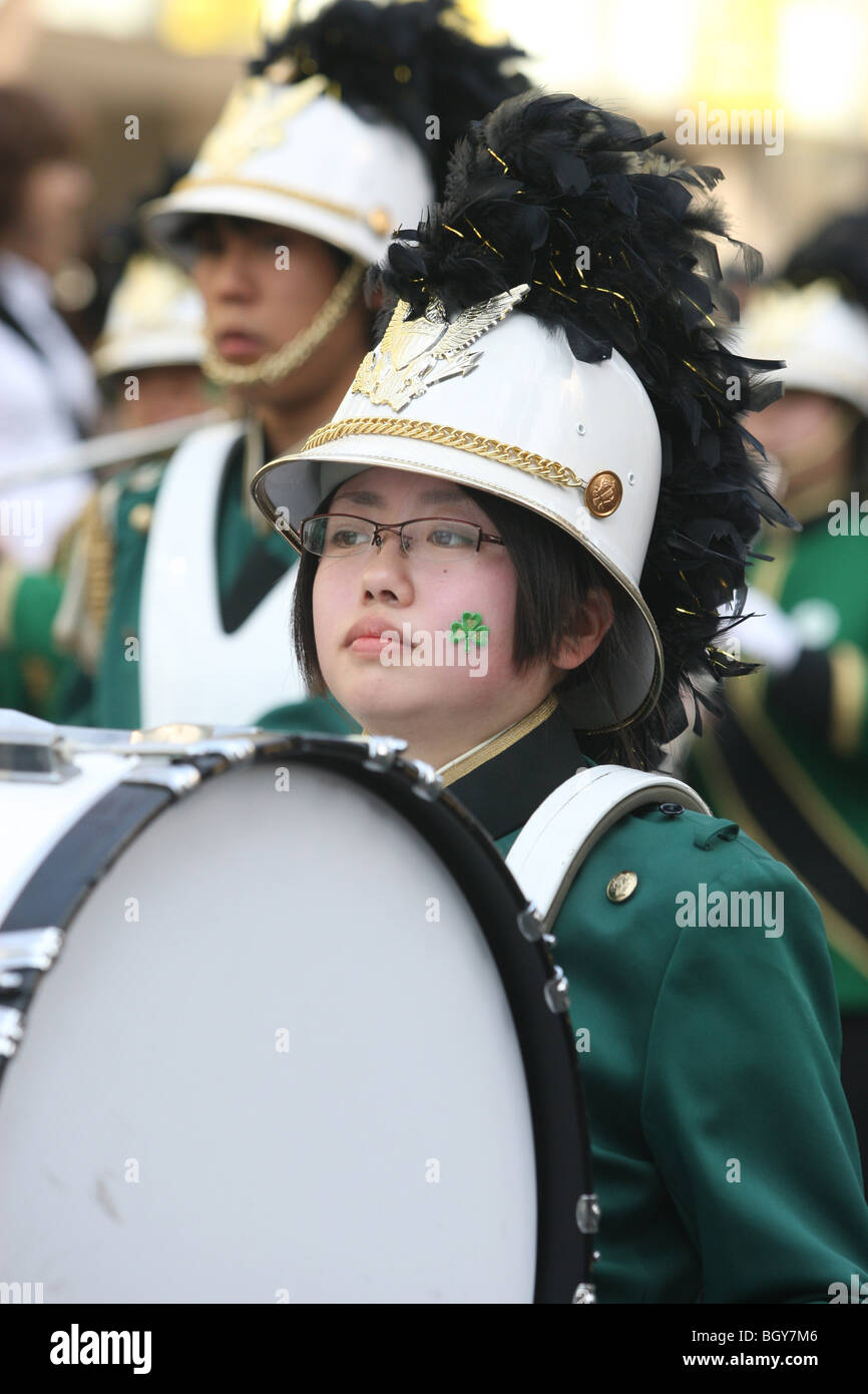 Saint Patrick's Day Parade, Omotesando, Tokyo, Japon, dimanche 16 mars 2008. Banque D'Images