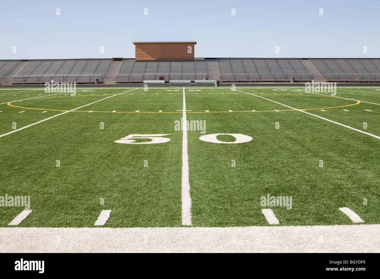 Terrain de football et le stade Banque D'Images