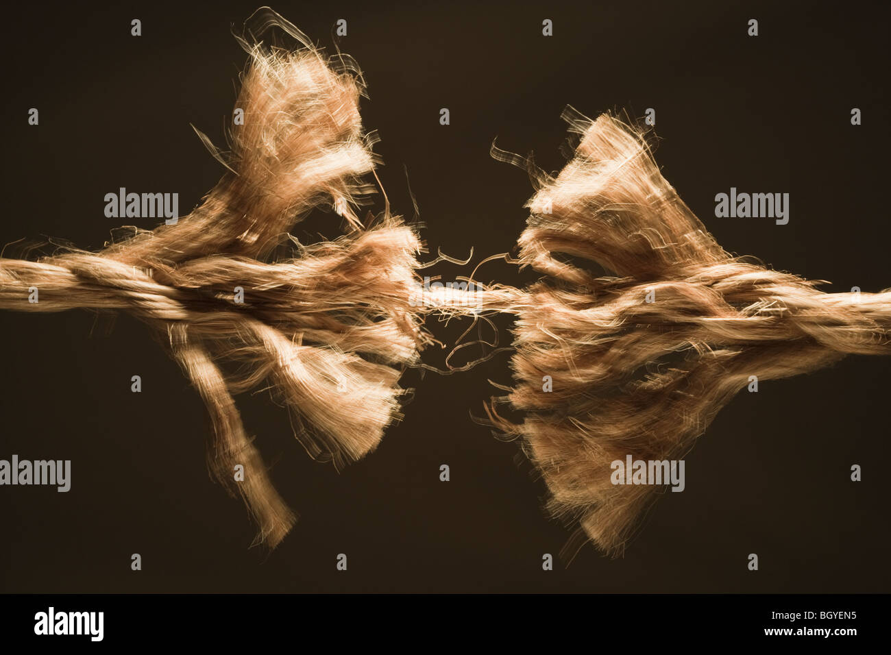 Corde effilochée Banque D'Images